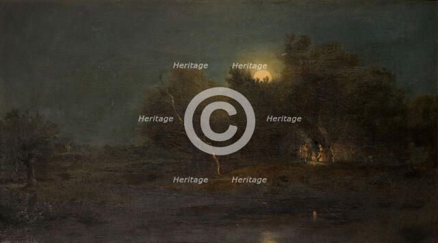 Moonlight Scene, 1800-1850. Creator: Unknown.