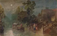 Moonlight: the Terrace, Haddon Hall 1873, (1935). Artist: George Haydock Dodgson