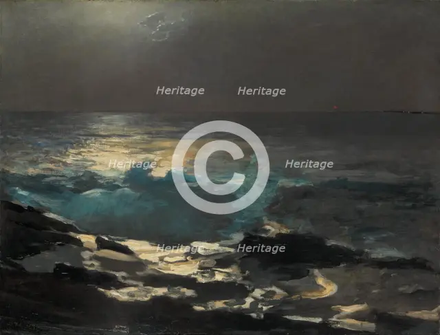 Moonlight, Wood Island Light, 1894. Creator: Winslow Homer.
