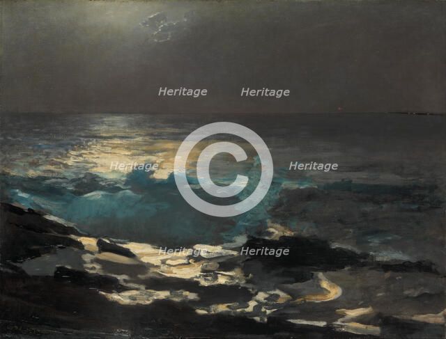 Moonlight, Wood Island Light, 1894. Creator: Winslow Homer.