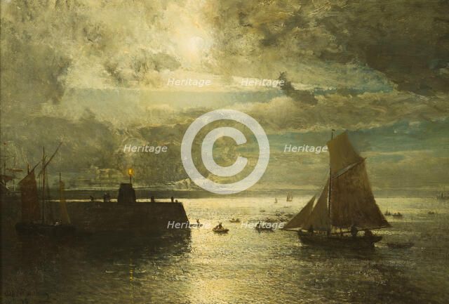 Moonlit Landscape, 1878. Creator: Alfred Wahlberg.