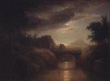 Moonlit Landscape, 1808-1856. Creator: Thomas Doughty
