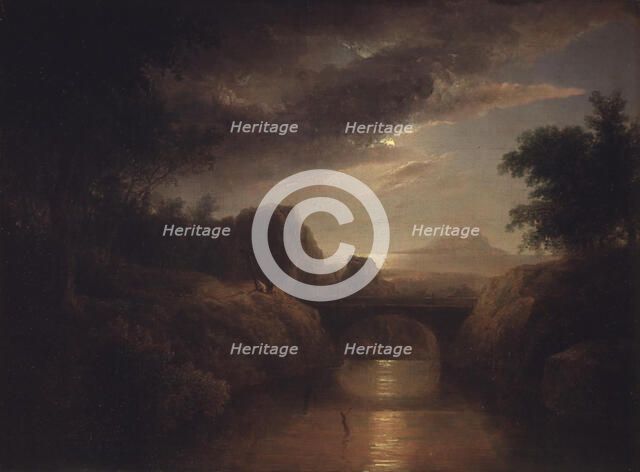 Moonlit Landscape, 1808-1856. Creator: Thomas Doughty.