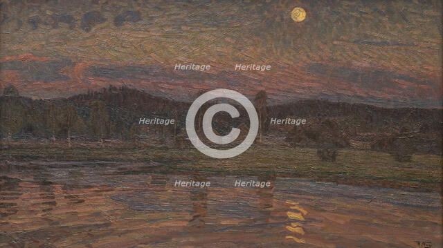 Moonlit Landscape, 1901. Creator: Herman Norrman.