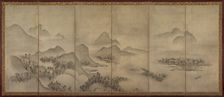Moonlit Landscape (one of a pair), late 1500s. Creator: Unknown