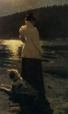Moonlit night, 1896. Artist: Repin, Ilya Yefimovich (1844-1930)