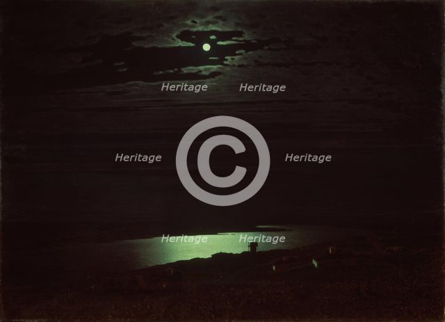 Moonlit Night on the Dniepr, 1880. Artist: Kuindzhi, Arkhip Ivanovich (1842-1910)