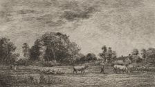 Moonrise, 1861. Creator: Charles François Daubigny (French, 1817-1878); Auguste Delâtre (5th state); A. Salmon (6th state)
