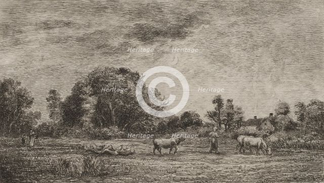 Moonrise, 1861. Creator: Charles François Daubigny (French, 1817-1878); Auguste Delâtre (5th state); A. Salmon (6th state).