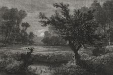 Moonrise in the Andilly Valley, 1845. Creator: Charles François Daubigny (French, 1817-1878)