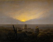 Moonrise over the Sea, 1821. Creator: Caspar David Friedrich