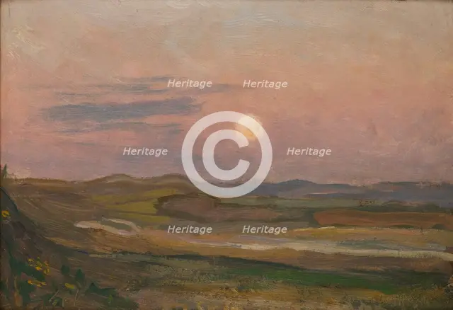 Moonrise over Krzemionki, 1902. Creator: Jan Stanislawski.