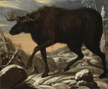 Moose, c17th century. Creator: David Klocker Ehrenstrahl