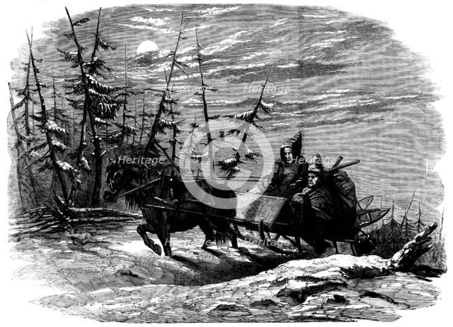 Moose-hunting in Canada - en route for the Hunting Ground, 1858. Creator: Unknown.