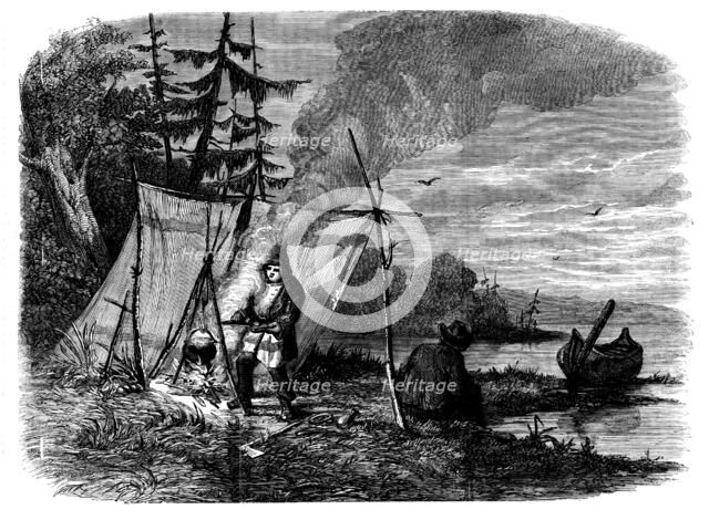 Moose-hunting in Canada - the Encampment, 1858. Creator: Unknown.