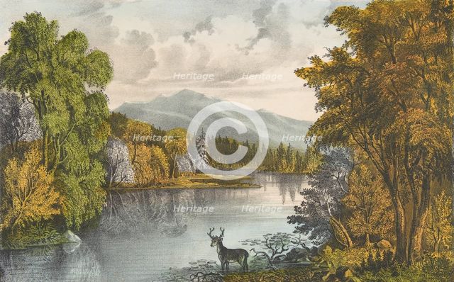 Moosehead Lake, Maine, 1857-72., 1857-72. Creators: Nathaniel Currier, James Merritt Ives, Currier and Ives.