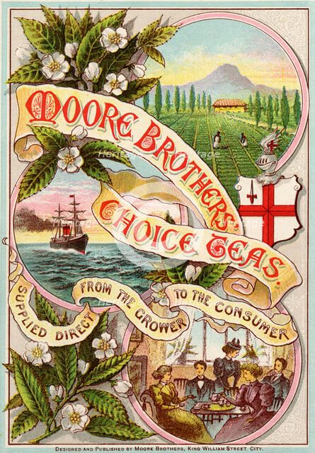 Moore Brothers' Choice Teas, 19th century. Artist: Unknown