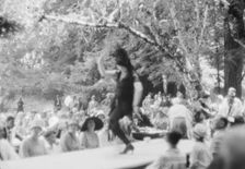 Moore, George Gordon, barbecue, 1927 Aug. Creator: Arnold Genthe
