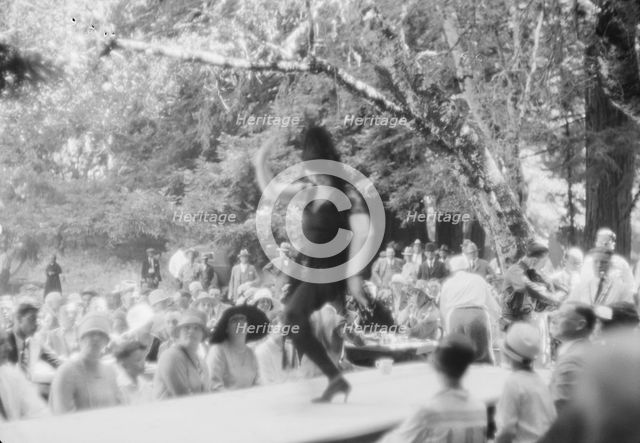 Moore, George Gordon, barbecue, 1927 Aug. Creator: Arnold Genthe.