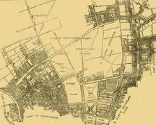 Moorfields and its Neighbourhood (From a Map of about 1720) (c1872). Creator: Unknown