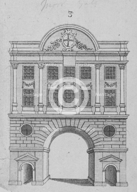 Moorgate, City of London, 1760.                                                         Artist: Anon