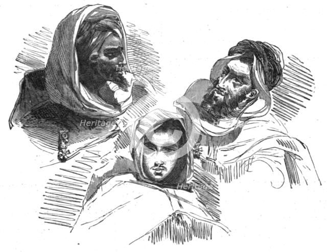''Moorish Types; A Ride to Gebel-Mousa, in North-Western Barbary', 1875. Creator: Trorey Blackmore.