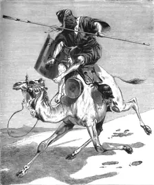 'Moorish Warrior; A Ride to Gebel-Mousa, in North-Western Barbary 1875. Creator: Trorey Blackmore