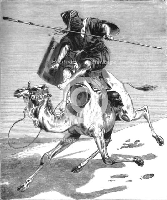 ''Moorish Warrior; A Ride to Gebel-Mousa, in North-Western Barbary', 1875. Creator: Trorey Blackmore.