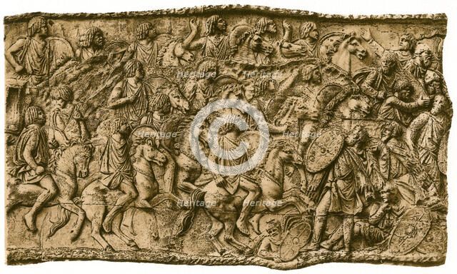 Moorish calvalry under Lusius Quietus fighting against the Dacians, (1902). Artist: Unknown