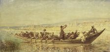 Moorish oarsmen at Constantinople, 1840-1900. Creator: Felix Francois Georges Philibert Ziem