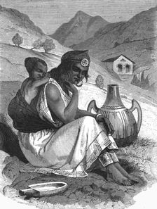 Moorish Peasant woman at a Well; Visit to the Sultan of Morocco, at Fez, in the spring of 1871 18 Creator: T. Blackmore