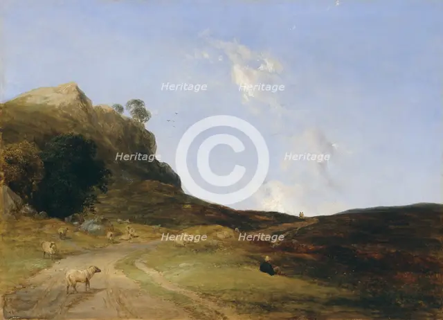 'Moorland landscape', 1840. Creator: Thomas Creswick.