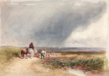 Moorland Scene, Driving Sheep, 1851. Creator: David Cox the Elder