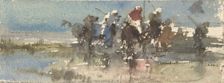 Moors on Horseback, ca. 1854-74. Creator: Mariano Jose Maria Bernardo Fortuny y Carbo