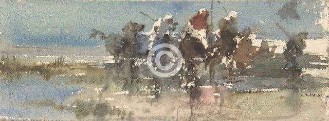 Moors on Horseback, ca. 1854-74. Creator: Mariano Jose Maria Bernardo Fortuny y Carbo.