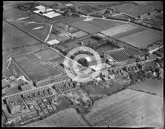 Moorside Road and the Moorside Cotton Mill, Swinton, Greater Manchester, c1930s. Creator: Arthur William Hobart.