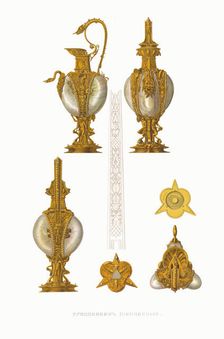 Moother-of-pearl Lavabo. From the Antiquities of the Russian State, 1849-1853. Creator: Solntsev, Fyodor Grigoryevich (1801-1892)