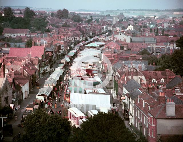 Mop Fair, High Street, Marlborough, Wiltshire c1960s. Creator: Arthur Charles Kirby Ware.