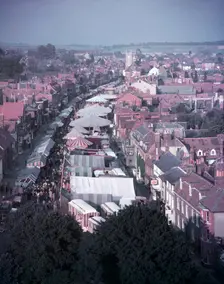 Mop Fair, High Street, Marlborough, Wiltshire c1960s. Creator: Arthur Charles Kirby Ware