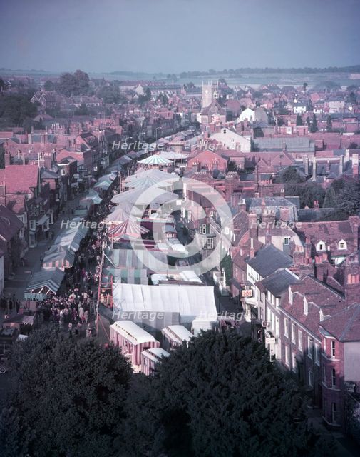 Mop Fair, High Street, Marlborough, Wiltshire c1960s. Creator: Arthur Charles Kirby Ware.