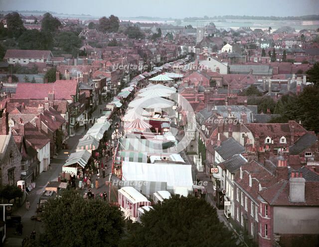 Mop Fair, High Street, Marlborough, Wiltshire c1960s. Creator: Arthur Charles Kirby Ware.