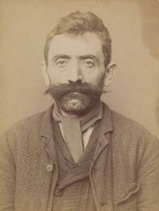 Morane. Antoine. 35 ans, né à Chalinargue (Cantal). Manœvre. Anarchiste. 6/3/94., 1894. Creator: Alphonse Bertillon