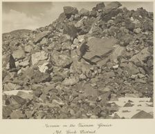 Moraine on the Tasman Glacier, Mt Cook district, 1920s. Creator: Harry Moult