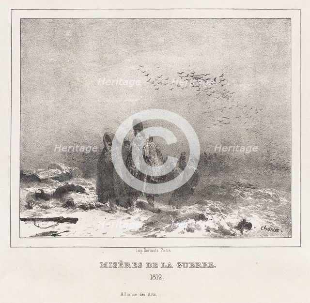 Moral and Philosophical Alphabet for the Use of Little and Big Children: Miseries of War (1812) , 18 Creator: Nicolas Toussaint Charlet (French, 1792-1845); Bertaut.