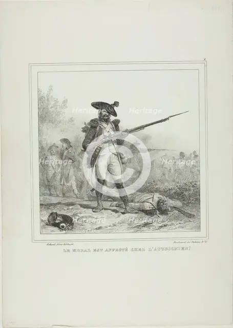 Morale is Affected by the Austrians!, 1833. Creator: Auguste Raffet.