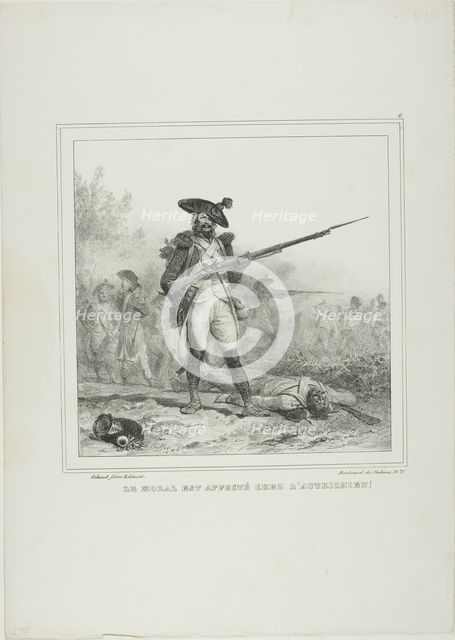 Morale is Affected by the Austrians!, 1833. Creator: Auguste Raffet.