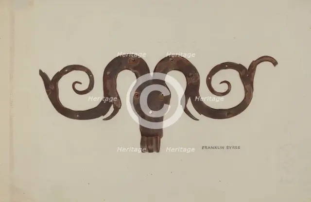 Moravian Hinge, c. 1939. Creator: Franklyn Syres.
