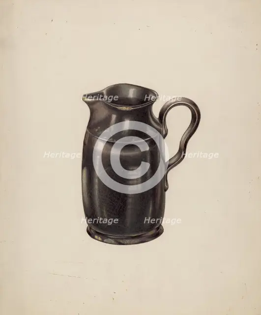 Moravian Pitcher, c. 1938. Creator: Wellington Blewett.
