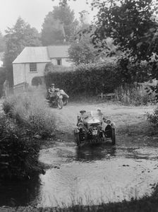 Morgan 3-wheeler, B&HMC Brighton-Beer Trial, Windout Lane, near Dunsford, Devon, 1934. Artist: Bill Brunell