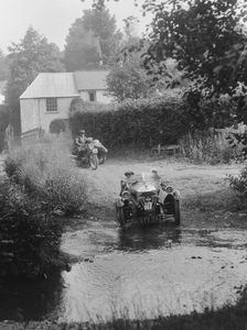 Morgan 3-wheeler, B&HMC Brighton-Beer Trial, Windout Lane, near Dunsford, Devon, 1934. Artist: Bill Brunell